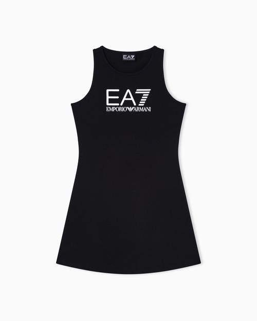 Logo Series Girl stretch cotton dress