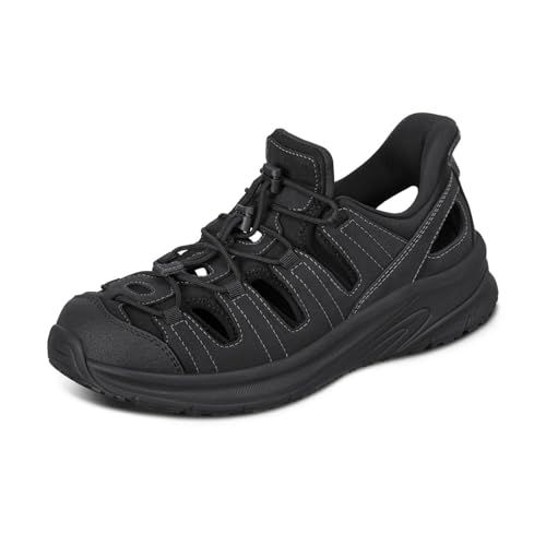 Orthofeet Men's Orthopedic Saturn Hands-Free Max Cushion Fisherman Sandal, Brown