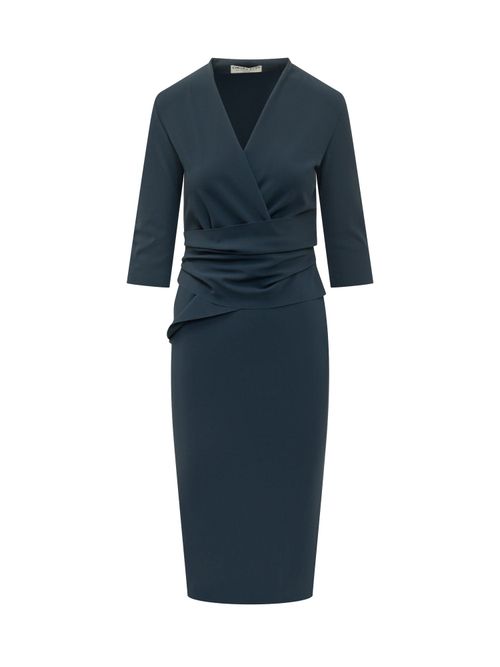 Mini Draped Suit with V-Neck