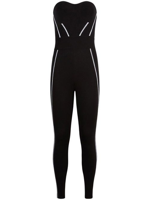 Otavia contrast-stripe jumpsuit - Black