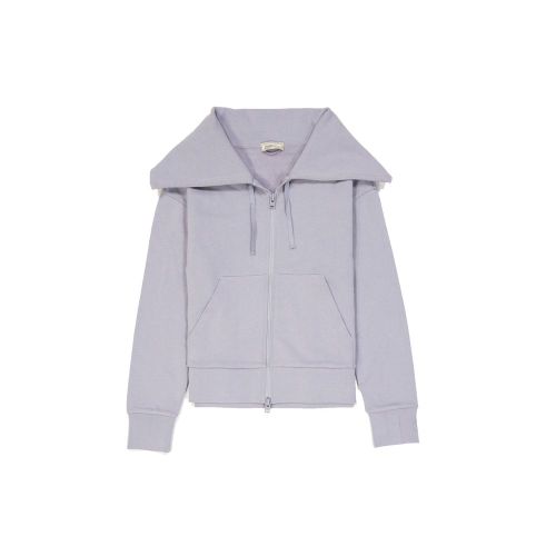 Cotton Zip Hoodie Cardigan Cardigan — Purple
