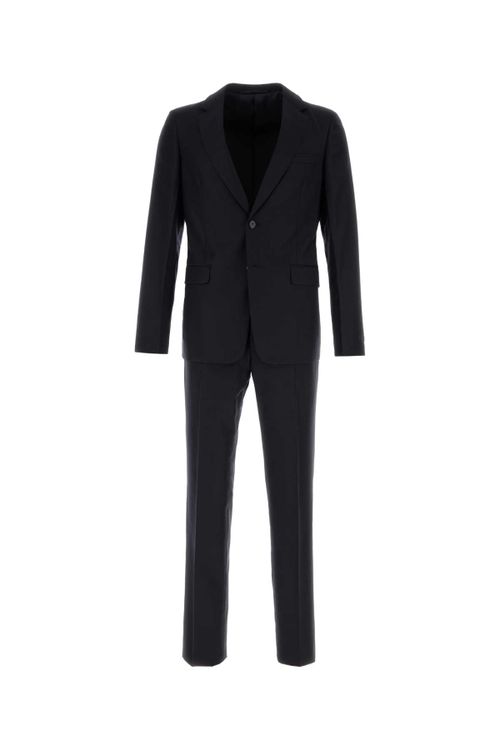 Wool Blend Pant Suit — Blue