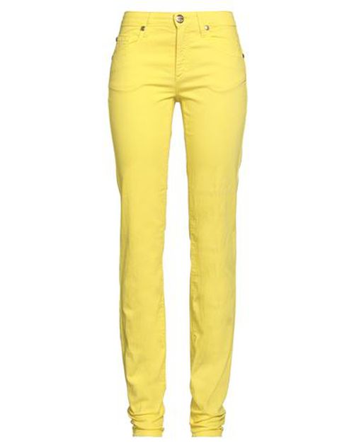 Woman Jeans Yellow Size 4 Cotton, Polyester