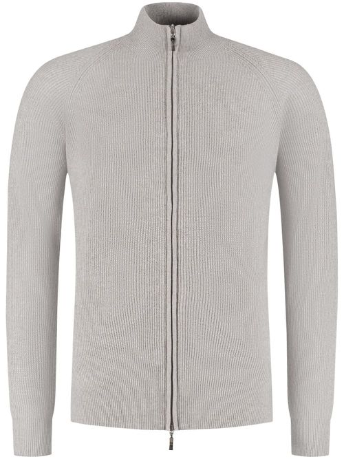 Ribbed cardigan - Grey