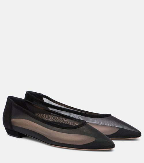Gianvito Rossi Sheer organza ballet flats