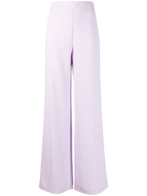 Wide-leg high-waisted trousers - Purple