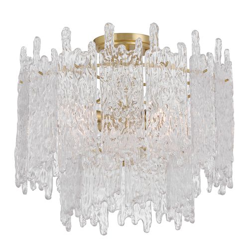 Aged Brass Semi Flush Mount from the Ackerly Collection