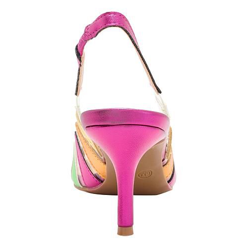 Charles David Alon Clear Cut-Out Slingback Pump - Metallic
