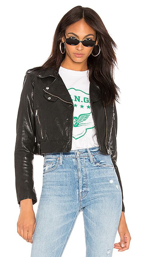 LAMARQUE BLOUSON EN CUIR CIARA en Black.  XS. Also en L, M