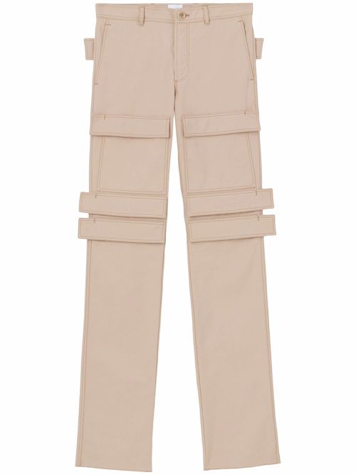 Panel-detail cargo trousers - Neutrals