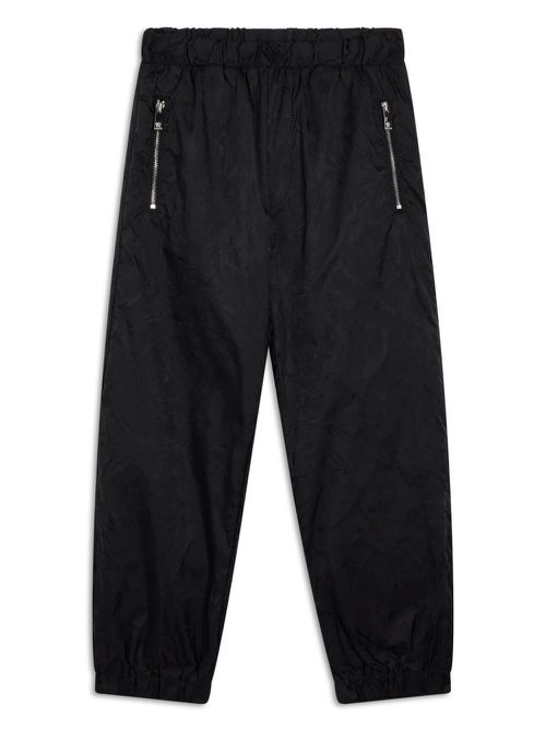Floral embroidered trousers - Black