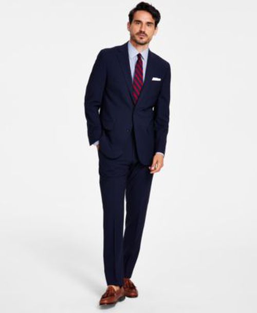 B By Mens Classic Fit Stretch Wool Blend Suit Separates