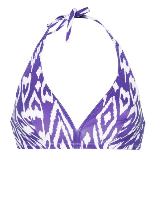 Full-Cup Triangle Bikini Top — Purple