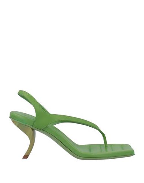 Woman Thong sandal Green Size 10 Leather