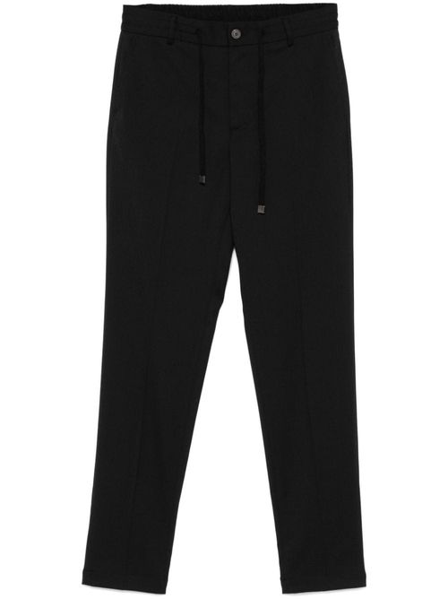 Drawstring-waist trousers - Black