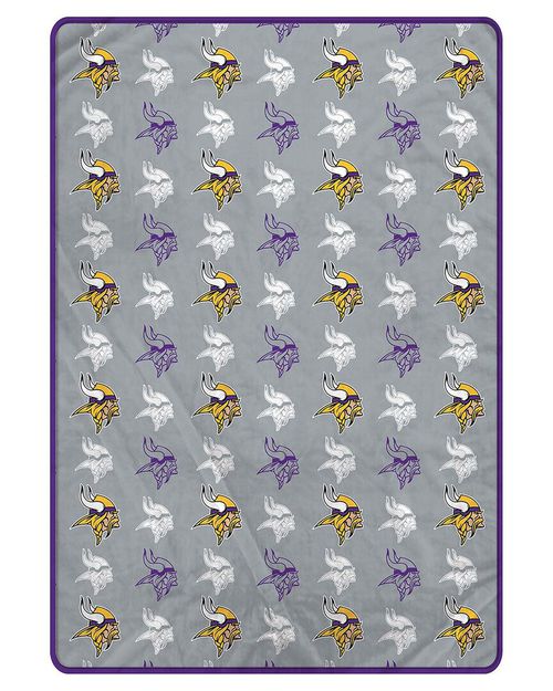 Minnesota Vikings Nfl Team Logomania Oversized Fleece Blanket