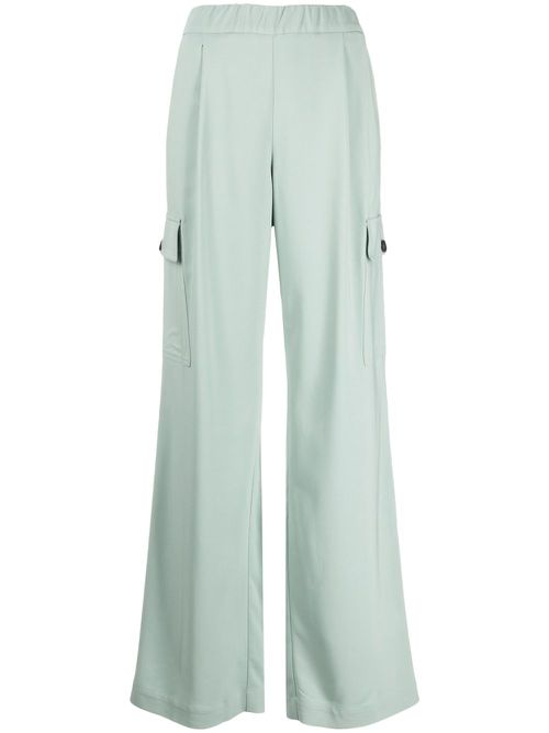 Stretch-jersey cargo trousers - Green