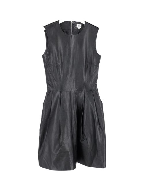 Mini Dress in Black Leather