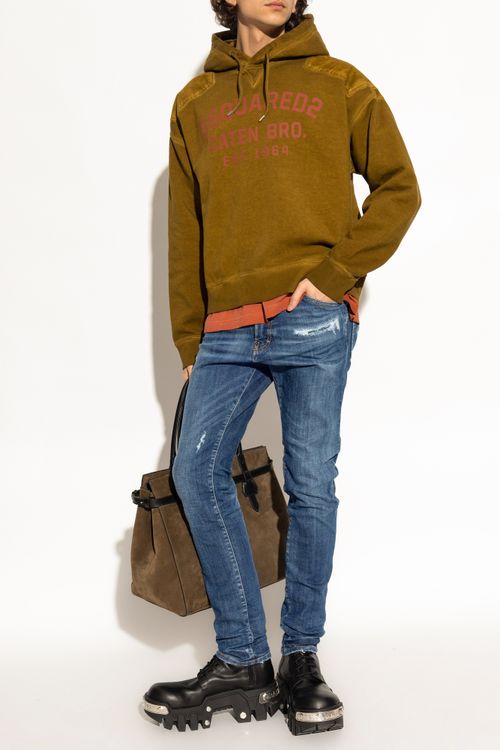 Sweatshirt With Print, Men's, Brown