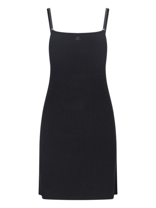Courrèges-Style Viscose-Blend Knit Dress