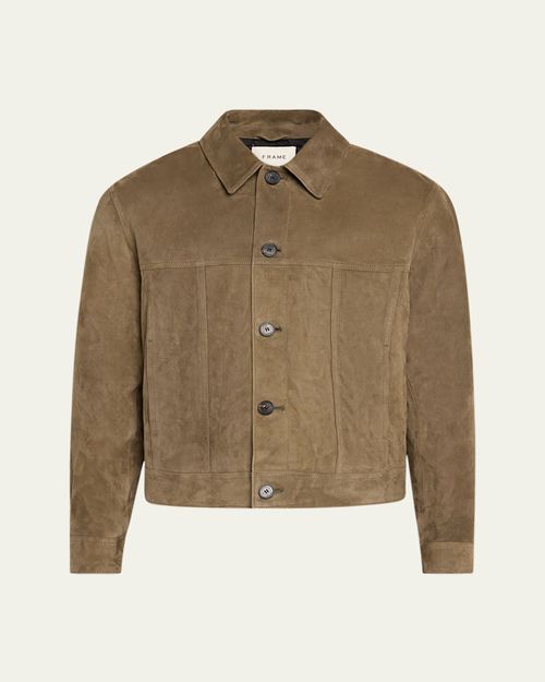 Men's Suede Trucker Jacket