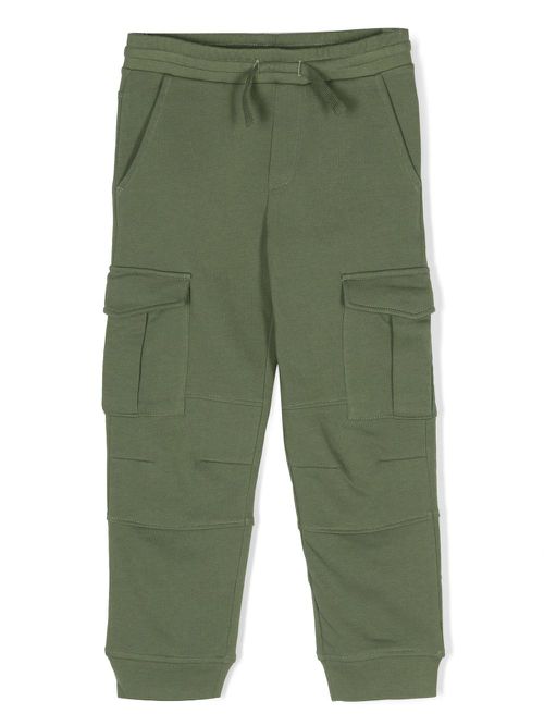 Cargo cotton track pants - Green