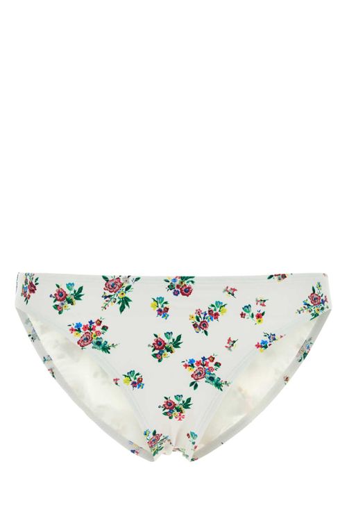 Slip Fiori Bikini Bottom — White