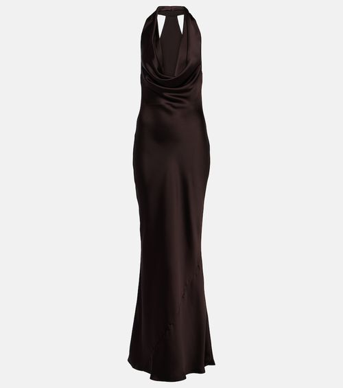 Draped halterneck gown
