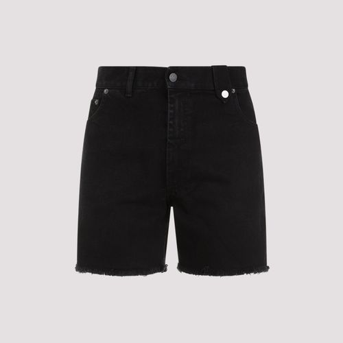 Frayed-hem Denim Shorts