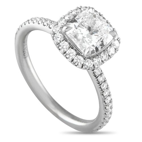Platinum 1.12ct Center Diamond Engagement Ring HW01-051225
