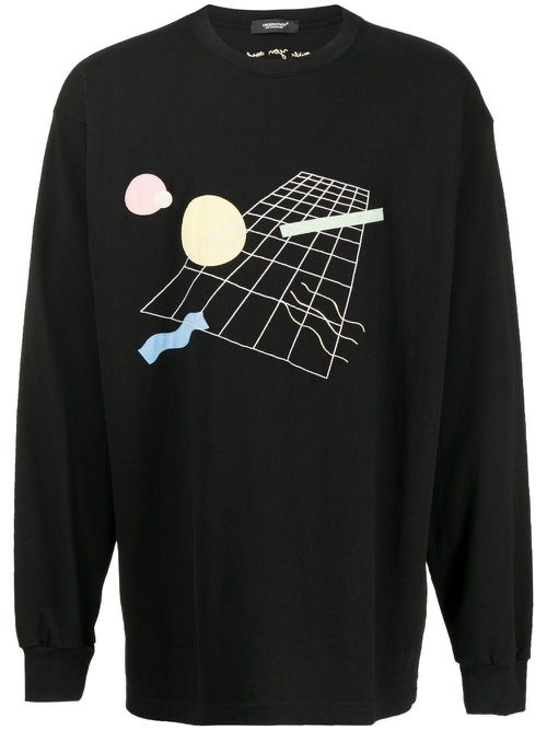 Graphic embroidered sweatshirt - Black