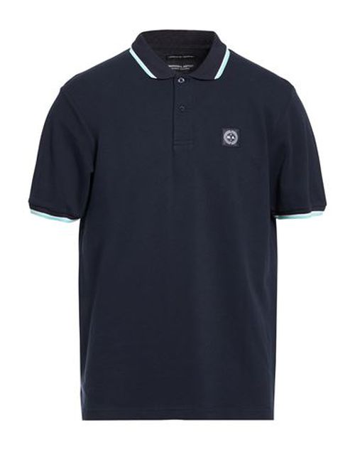 Man Polo shirt Midnight blue Size L Cotton