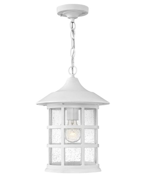 Textured White LED Outdoor Lantern from the Freeport Coastal Elements Collection