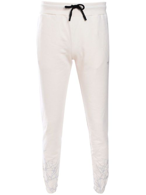 PHOBIA lightning-embroidered track pants - White