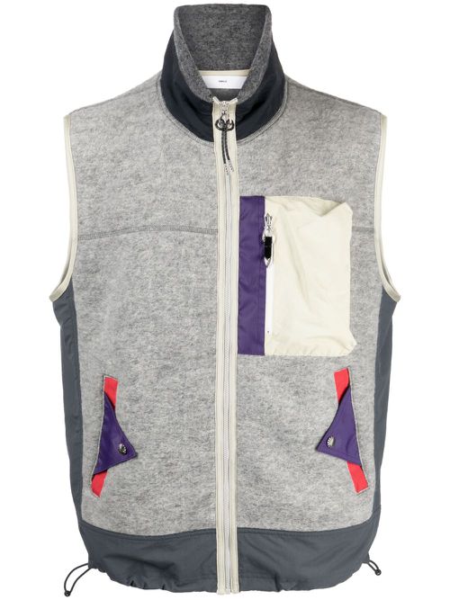 Mélange knitted gilet - Grey