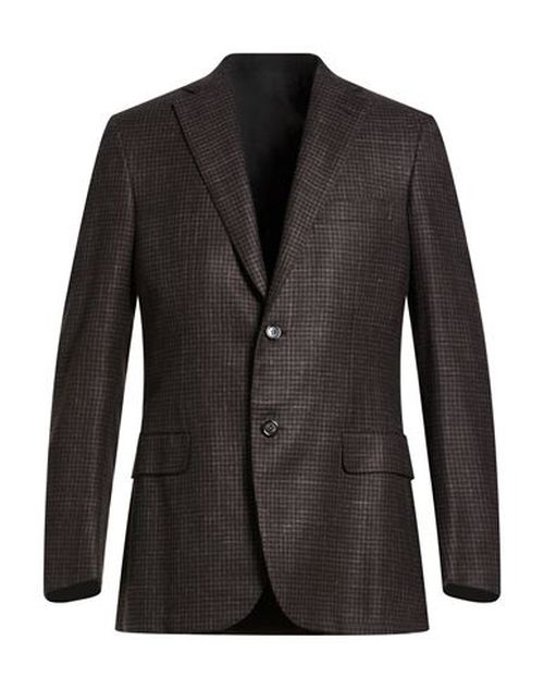 Man Blazer Dark brown Size 42 Wool, Cashmere, Silk, Linen