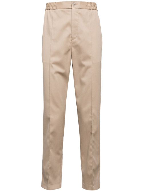 Pressed-crease straight trousers - Brown