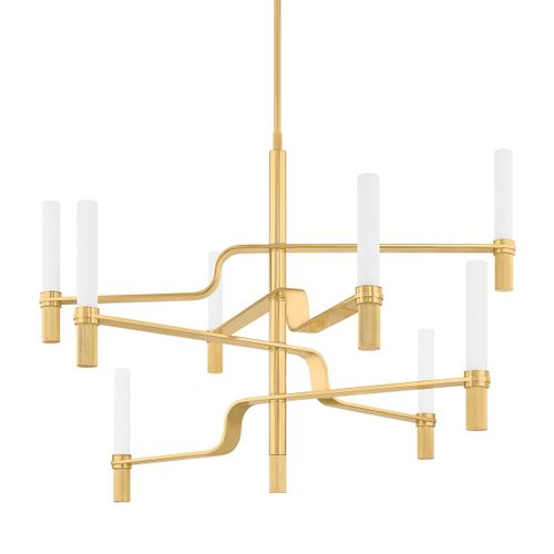 Aged Brass LED Chandelier from the Allentown Collection