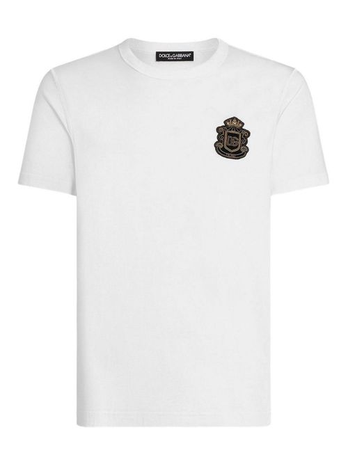 White short-sleeved cotton T-shirt