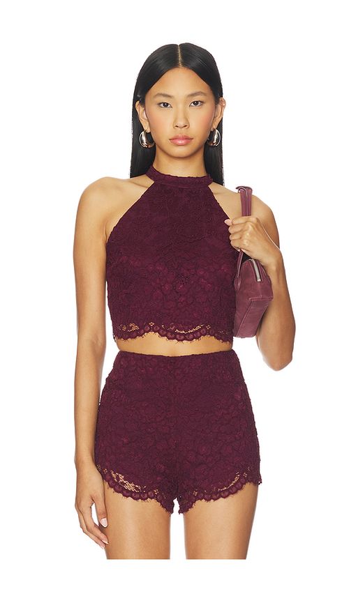 Amanda Uprichard x REVOLVE Brynley Top en Wine. XL. Also en L, M