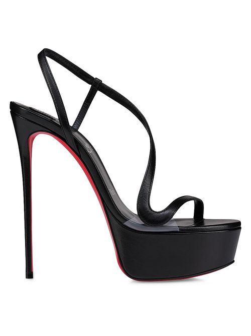 Women's Rosalie Alta 150MM Leather Sandals - Black