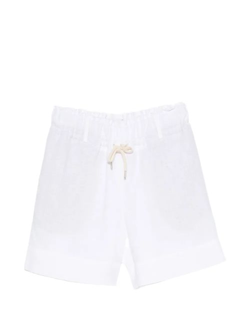 Linen Tailored Shorts — White