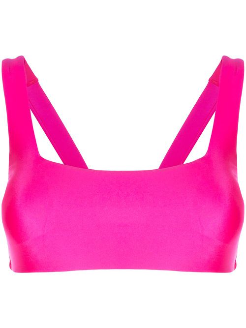 Square neck bikini top - Pink
