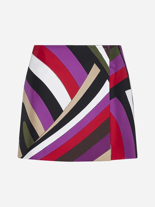 Very Vivara print silk miniskirt