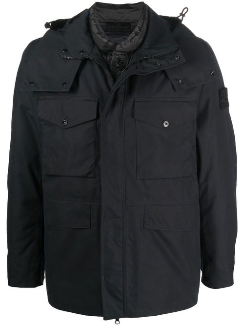 Padded utility jacket - Black