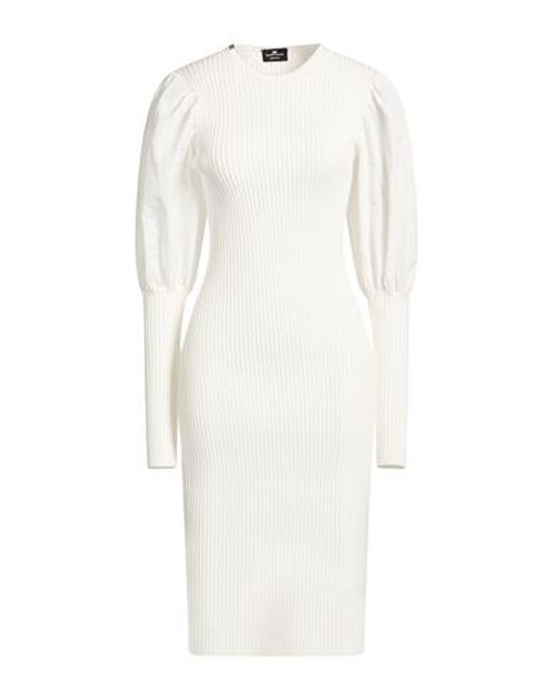 Woman Midi dress White Size 8 Viscose, Polyester