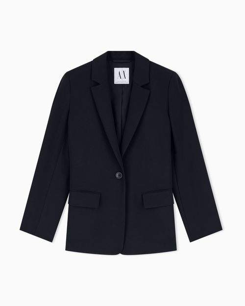 Single-breasted oversized jacket with one button