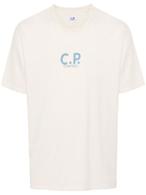 Logo-print cotton T-shirt - Neutrals