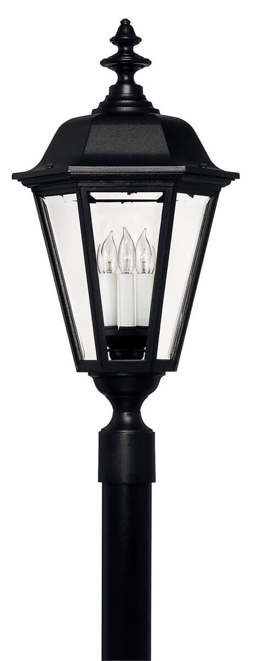 Black LED Post Top Pier Mount from the Manor House Collection