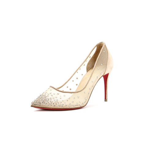 Women's Follies Strass Pumps Crystal Embellished Mesh 100